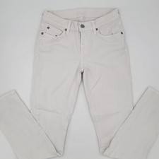 7 For All Mankind White Low Rise Cotton Blend Made In USA Jeans Size 25