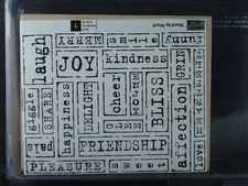 Stampin' Up rubber stamp, WORD BY WORD BACKGROUND