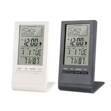Thermometer Indoor Digital LCD Hygrometer Temperature Humidity Meter Alarm Clock