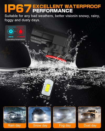 For Nissan Rogue 2008-2015 Combo LED Headlight Lights Bulbs Kit 6000K White - 第 12/17 張圖片