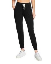 Monrow L46108 Womens Black Super Soft Sporty Drawstring Sweatpants Size L