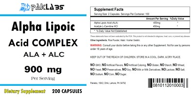 acetyl l carnitine 900mg L-Carnitine ALA+ALC Complex 900mg Alpha Lipoic