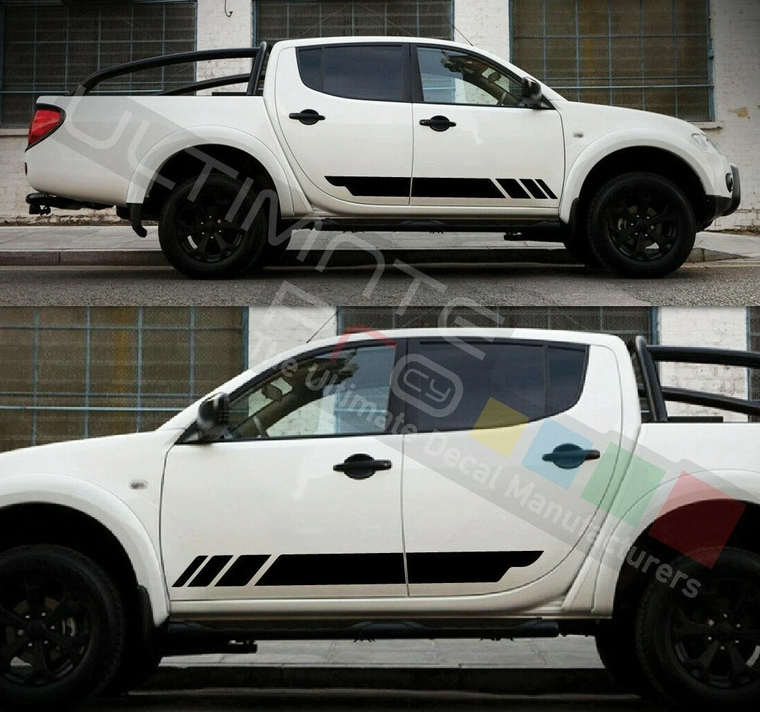 Stripe Body Kit For Mitsubishi L200 Barbarian Warrior Visor Grille Decal Sticker