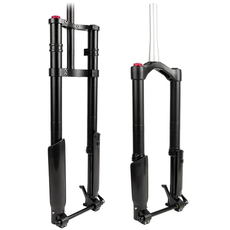 EBike MTB Downhill Mountain Air Suspension Fork 150*15mm Axle Dual Brake 26*5.0 - Image 2 of 4