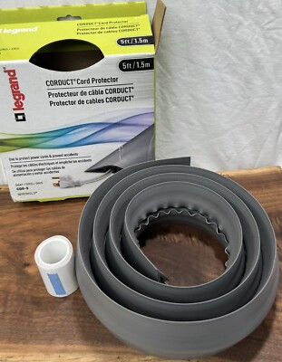 CDG-5 Legrand Wiremold Corduct 5 ft. 1-Channel Over-Floor Cord Protector - Gray