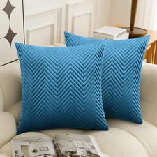 Quilted Embossed Velvet Cushion Covers 18''x18''/45x45cm Sofa Pillows Set of 2,4