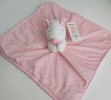 NWT Carters Just One You Pink And White Polka Dot Unicorn Baby Security Blanket