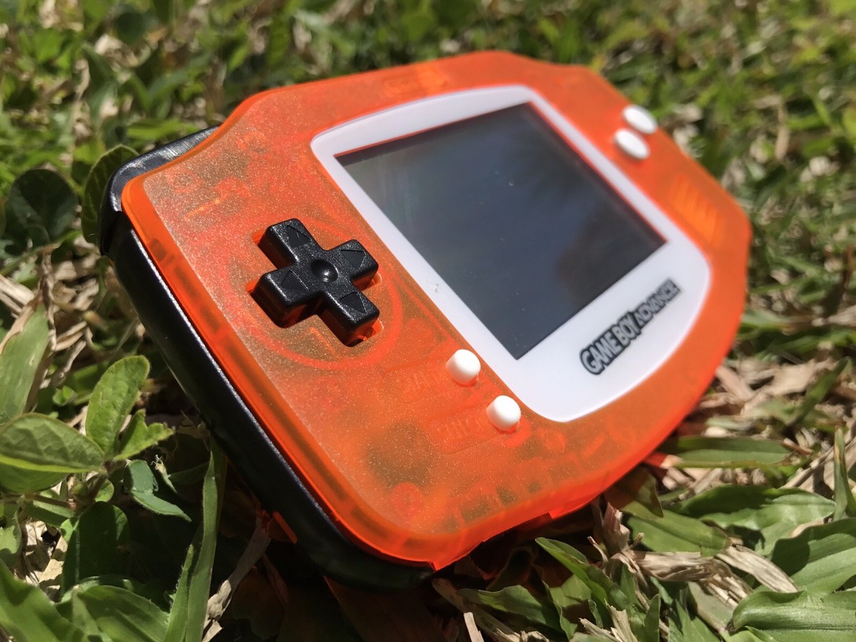 Nintendo Gameboy Advance GBA AGB-001 Orange White Black