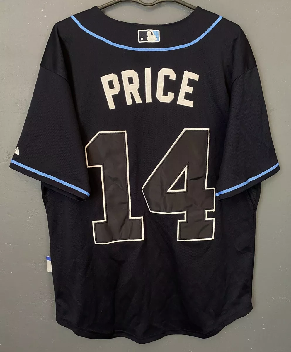 DAVID PRICE MEN BASEBALL TAMPA BAY RAYS MAJESTIC MLB SHIRT JERSEY MAILLOT  SIZE M