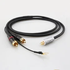 HiEnd OCC Copper Tonearm Phono Cable 5Pin Male to Dual RCA for Grace 704 707 714