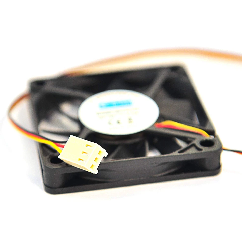 Rhombutech® Flüsterleiser Lüfter 60x60x10mm DC12V 0.13A, 3Pin Anschl. (SET 2x) - Bild 4 von 4