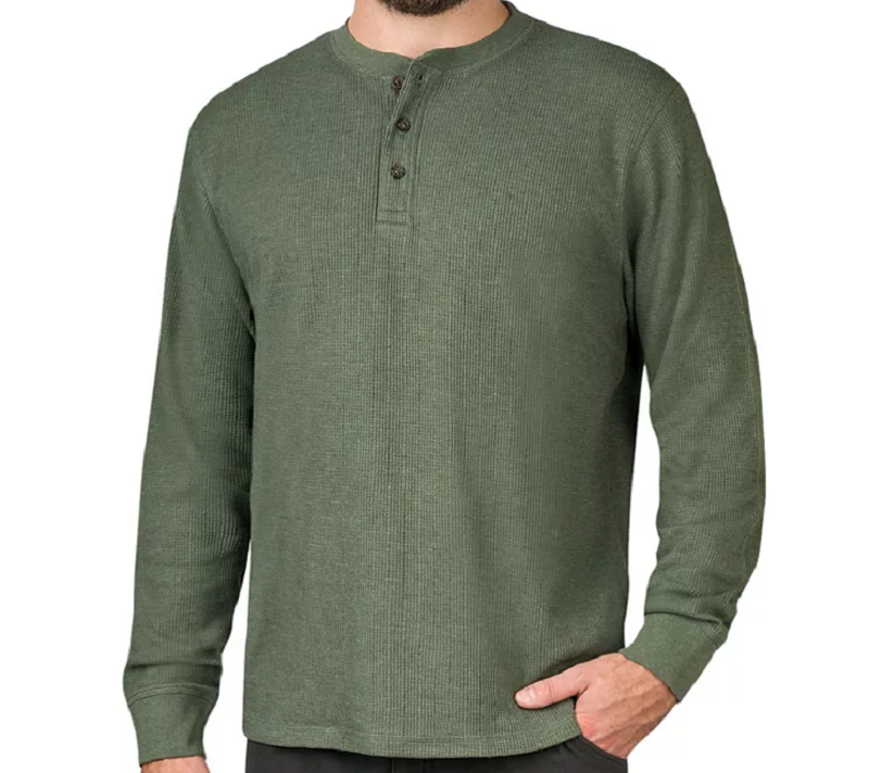 MEMBER'S MARK MEN'S THERMAL HENLEY LONG SLEEVE SHIRT *CHOOSE SIZE