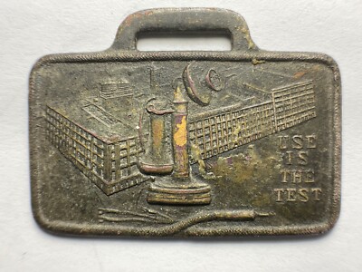 1897-1922 Kellogg Telephone Switchboard & Supply Co Chicago, IL Pocket Watch Fob