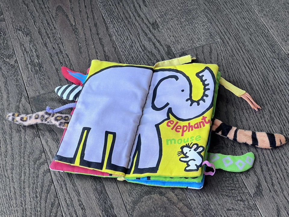 Libro de la selva de animales de peluche para bebés con lindas colas de animales Foto 2 de 4