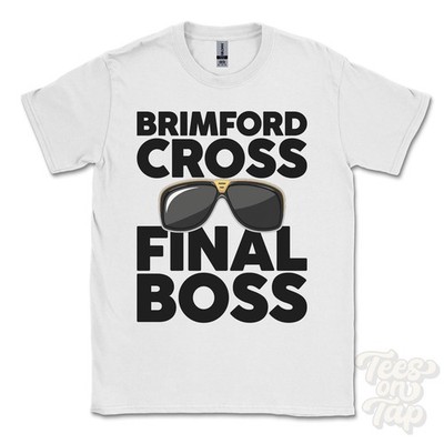 BRIMFORD CROSS FINAL BOSS T-SHIRT funny xmas gift flexbury cornwall england