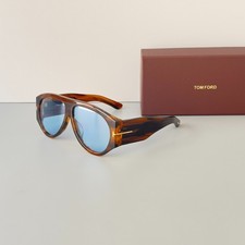 Tom Ford TF1044 Tortoise Brown Frame Blue Lens Sunglasses New w/ Case
