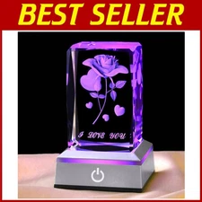3D Crystal Night Light with 3D Laser Engraving