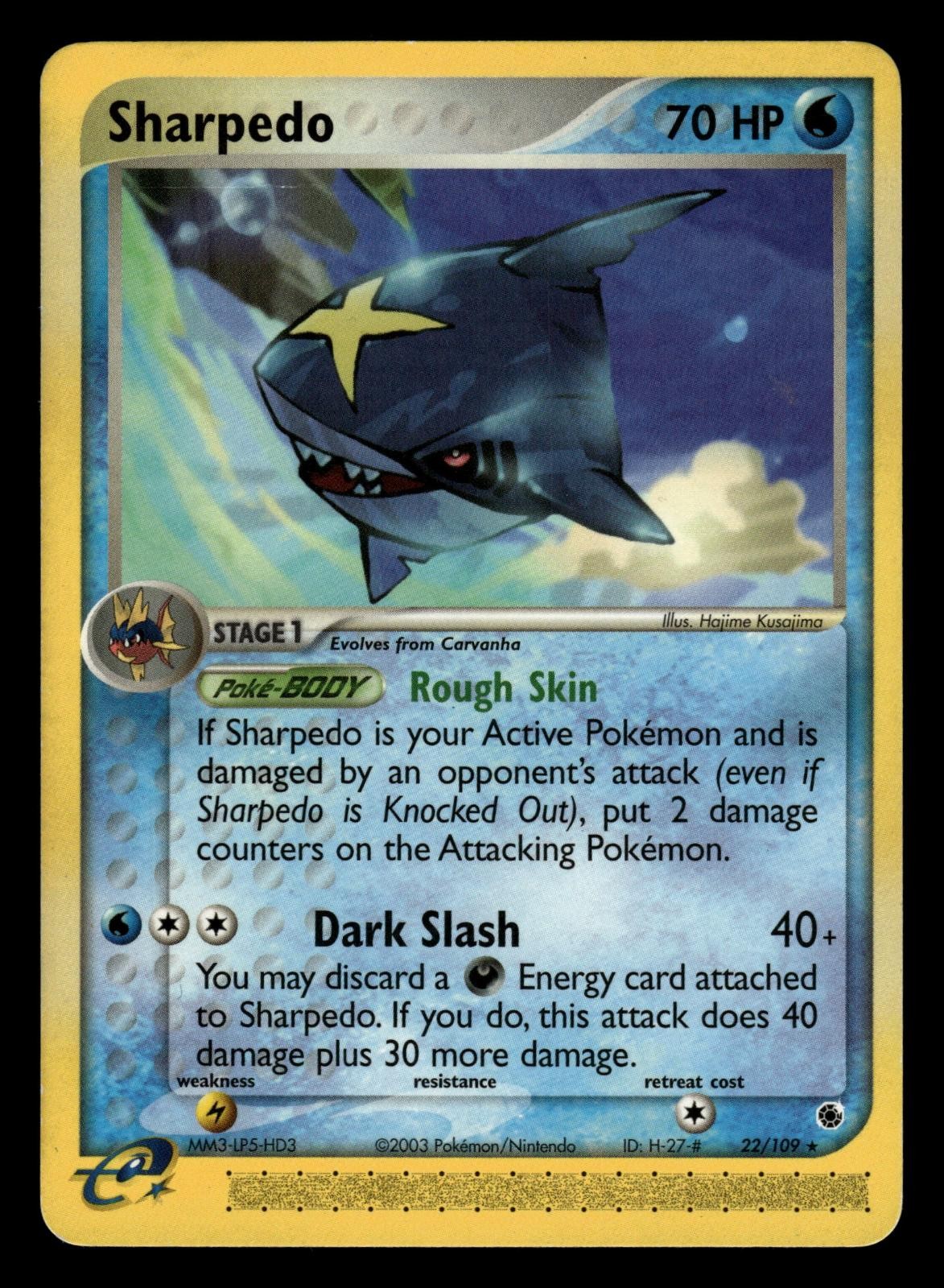Sharpedo - EX Ruby & Sapphire 22/109 - Rare - MP - Pokemon