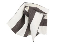 Suitsupply Men Pocket Square 33 x 33 cm Striped Silk Linen Cotton