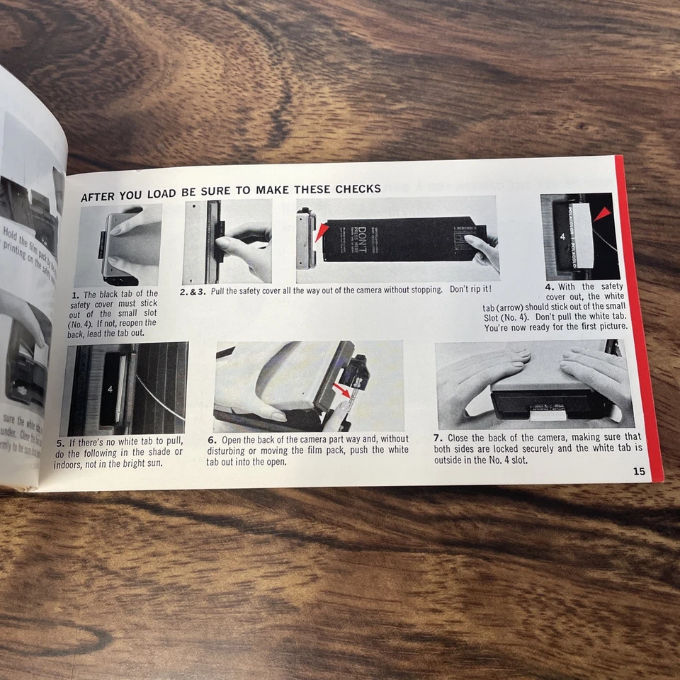 Vintage 1960s Polaroid Automatic 125 Land Camera Instruction Manual - Image 4 of 4