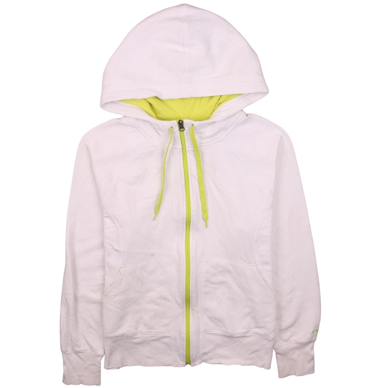 Womens UK Size XL Champion White Full Zip Hoodie