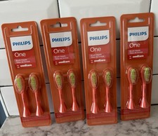 4 Packs 2 Philips One by Sonicare Replacement Brush Heads Coral 8 heads total
