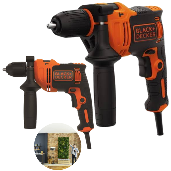 Schlagbohrmaschine 0–2.800 U/Min 13Mm 710W Black Decker BEH710-QS-image