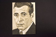 Humphrey Bogart 2013 Famous Fabrics Tinseltown Sketch 1/1 Orginial Art Card
