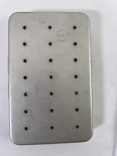 Vintage Perrine Sterling Quality Aluminum Fly Fishing Fly Box Clip Rows Pocket