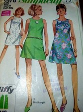 LOVELY VTG 1960s DRESS Sewing Pattern 10/32.5