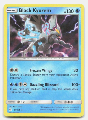 Black Kyurem 61/236 Holo Rare Cosmic Eclipse Pokemon NM