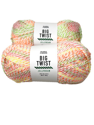 Big Twist Jelly Bean Yarn Lot of 2 Starlight