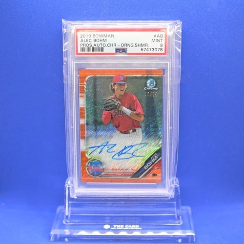 Alec Bohm 2019 Bowman Chrome Prospect Autographs  (Orange Shimmer Refractor/25