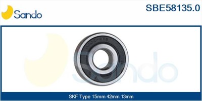 SANDO Stützlager SBE58135.0 42 mm Außendurchmesser 15 mm Innendurchmesser