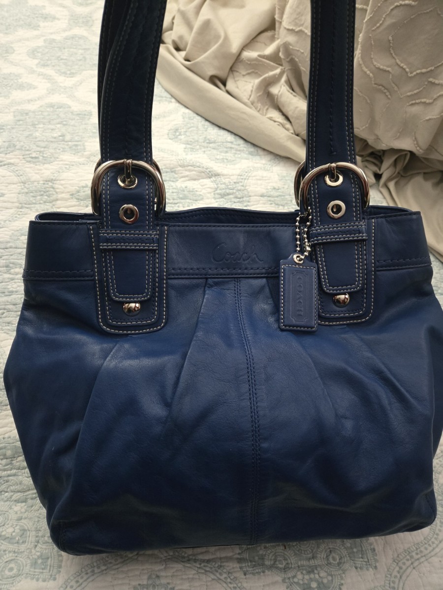 Blue Coach Bag Soho Leather Purse | eBay