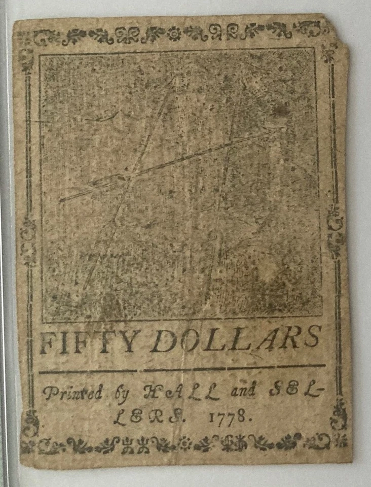 Fr. CC-85 , Sept 26 1778 $50 Continental Currency, "Perennis", PMG 30 VeryFine - Image 4 of 4