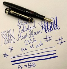 Rare 1950's MINT MONTBLANC 242 G Celluloid Fountain Pen- 14k M Nib-Restored