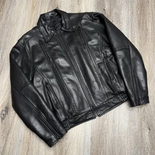 VTG PROTECH Motorcycle Jacket Womens L PERFORMANCE LEATHER Black Biker Liner USA