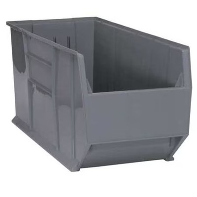 Quantum Storage Systems Qrb166gy Storage Bin, Polypropylene, Gray, 17 1/2 In H,
