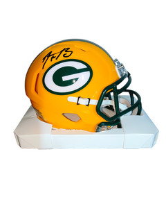 AARON RODGERS Signed Autographed Green Bay PACKERS mini helmet FANATICS COA