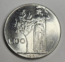 1980 Italy 100 Lire - Circulated Italian Stainless Steel World Coin - Europe