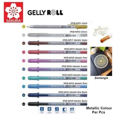Juego de 5 bolígrafos a base de agua y gel esmaltado Sakura Gelly Roll artesanía 3D 0,4 mm