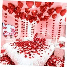 Valentine's Day Decorations Set   1000 Rose Petals  31 Red Valentines Day