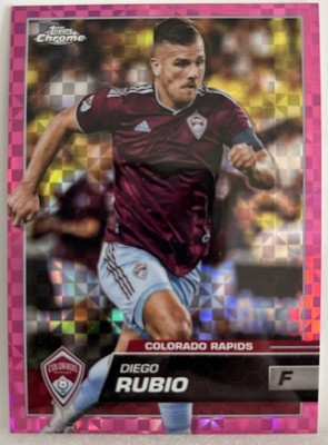 Diego Rubio 2023 Topps Chrome MLS PINK XFRACTOR PARALLEL #39 Colorado Rapids