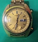 Vtg Chrono Seiko Gold Plated,  6139-6015, Auto, Day/Date 7" 43mm X 39mm Runs
