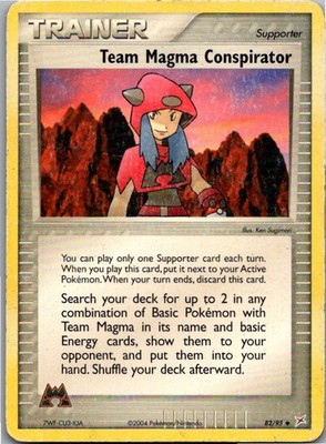 Pokémon Team Magma Verschwörer 82/95 EX Team Magma vs Team Aqua 2005 Englisch