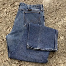 Vintage 1970s Wrangler 956PWS Regular Fit Jeans 38x28 Flat Rivet Denim