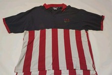 Vintage Champion Polo Shirt Mens 2xL USA Flag Cotton 90s Olympics 1996