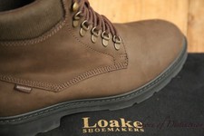Loake Shoemakers Waterproof Brown Nubuck Derby Boots Shoes Men UK 7 F US 8 EU 41
