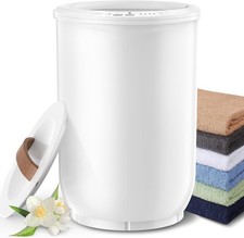 FLYHIT Large Towel Warmer Bucket   Heated Towel Warmer w/ Wood Handle   OB